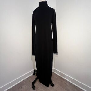 FP Movement by Free People Elegant Black Long Sleeve Dress